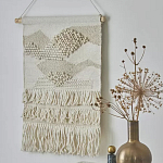 Панно из шерсти и хлопка с узором Beige Calista Serene варинант исполнения - 5 | Loft Concept в Барнауле