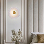 Бра светодиодный с мраморным рассеивателем латунь варинант исполнения - 3 | Loft Concept в Барнауле