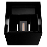 Уличный настенный светильник светодиодный формы куб черного цвета из металла Urban Minimalist варинант исполнения - 4 | Loft Concept в Барнауле