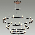 Люстра подвесная с тремя круглыми ярусами и цилиндрическими плафонами Arnaut Light варинант исполнения - 3 | Loft Concept в Барнауле