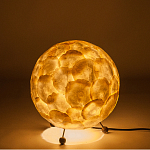 Настольная лампа из перламутра на металлическом каркасе Indonesian Egg варинант исполнения - 4 | Loft Concept в Барнауле