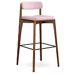 Барный стул из массива ясеня с обивкой из рогожки Elegant Ash варинант исполнения - 2 | Loft Concept в Барнауле