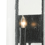 Бра с плафоном из прозрачного стекла на черном каркасе Glass Ball with Seeds варинант исполнения - 1 | Loft Concept в Барнауле