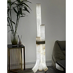 Торшер геометрический с тремя мраморными плафонами Marble Tripod варинант исполнения - 7 | Loft Concept в Барнауле