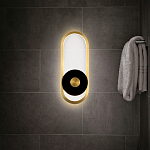 Бра с овальной рамой цвета латунь Midnight Orbit варинант исполнения - 5 | Loft Concept в Барнауле