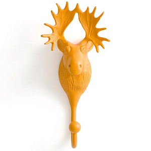Настенный крючок голова оленя Deer Wall Hook Mustard