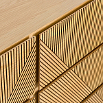 Комод с геометрическим рисунком на ящиках Anders Light Wood варинант исполнения - 5 | Loft Concept в Барнауле