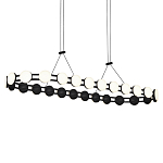 Люстра овальная с круглыми светодиодными источниками света Maxine Light варинант исполнения - 8 | Loft Concept в Барнауле