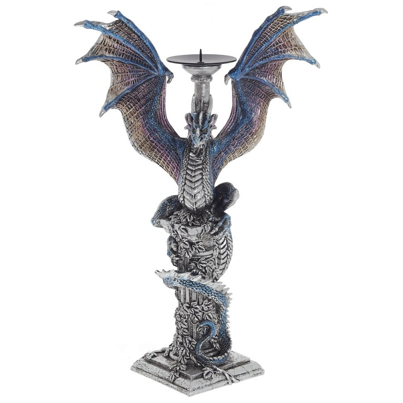 Подсвечник в виде Дракона Grey Blue Dragon Candlestick Серый Синий Мульти Подсвечник в виде Дракона Grey Blue Dragon Candlestick Серый Синий Мульти в Барнауле | Loft Concept