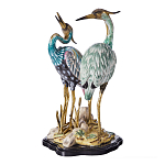 Статуэтка в виде двух птиц из фарфора с бронзовыми элементами Bird of the Garden of Eden варинант исполнения - 3 | Loft Concept в Барнауле