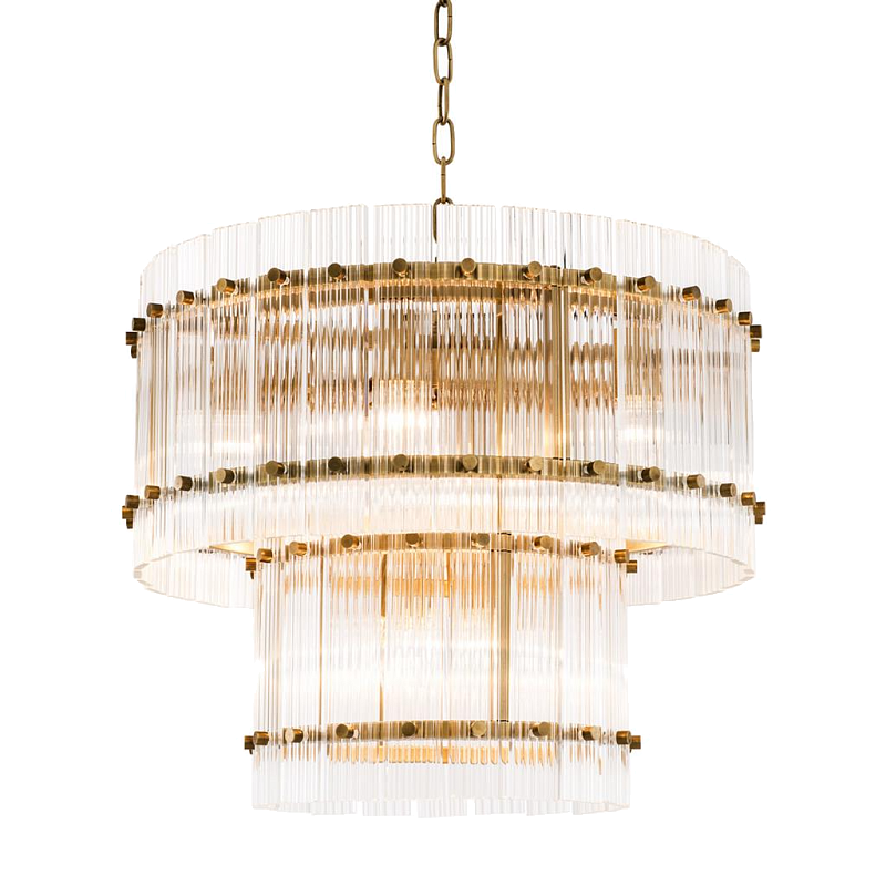 Люстра Chandelier Ruby S Латунь Античная полированная Прозрачный Люстра Chandelier Ruby S Латунь Античная полированная Прозрачный в Барнауле | Loft Concept