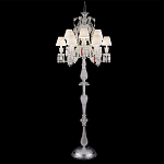 Торшер с 12-ю белыми текстильными абажурами и хрустальными подвесками Lustre Reverie варинант исполнения - 2 | Loft Concept в Барнауле