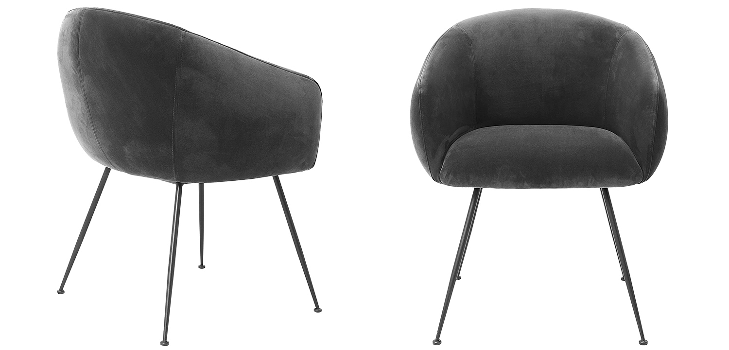 Стул Eichholtz Dining Chair Elbury Dark Grey Стул Eichholtz Dining Chair Elbury Dark Grey - Loft-Concept в Барнауле