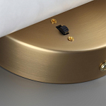 Бра с цилиндрическим плафоном из белого алебастра на круглом основании Латунь Cryptocrystalline Stone варинант исполнения - 3 | Loft Concept в Барнауле