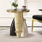 Дизайнерский журнальный стол круглый на 3-х фигурных ножках Cuzadit варинант исполнения - 2 | Loft Concept в Барнауле