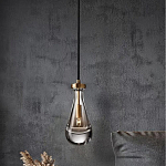 Подвесной светильник в форме капли с прозрачным стеклянным плафоном Dribble варинант исполнения - 1 | Loft Concept в Барнауле