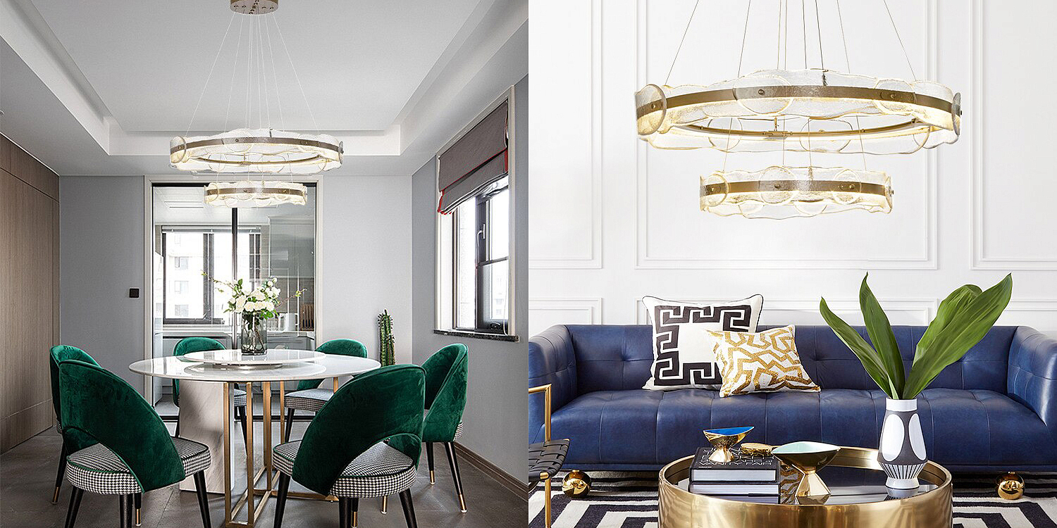 Люстра golden 2 RING horizontal chandelier Люстра golden 2 RING horizontal chandelier - Loft-Concept в Барнауле
