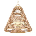 Подвесной светильник в форме колокола из деревянных бусин Wooden Beads варинант исполнения - 3 | Loft Concept в Барнауле