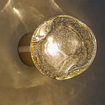 Бра с круглым плафоном из прозрачного стекла с пузырьками воздуха Effervia  варинант исполнения - 11 | Loft Concept в Барнауле