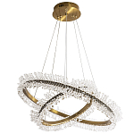 Люстра два кольца с хрустальным декором Rowan Crystal Ring Horizontal Brass Chandelier варинант исполнения - 2 | Loft Concept в Барнауле