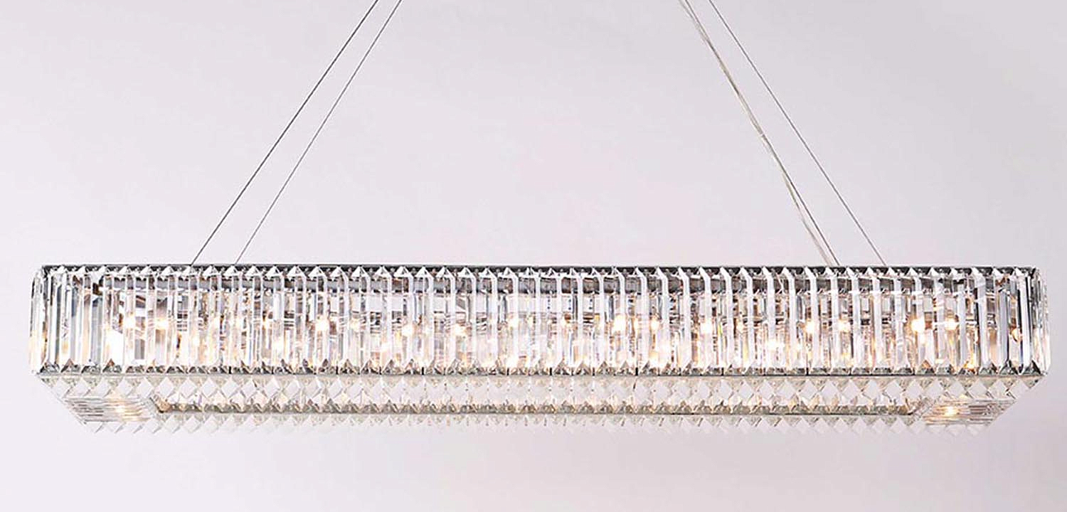 Люстра Darleen Crystal Nickel Rectangular Chandelier Люстра Darleen Crystal Nickel Rectangular Chandelier - Loft-Concept в Барнауле
