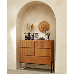 Комод с геометрическим рисунком на ящиках Anders Dark Wood варинант исполнения - 5 | Loft Concept в Барнауле