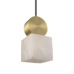 Подвесной светильник с квадратным мраморным плафоном Marble square варинант исполнения - 3 | Loft Concept в Барнауле