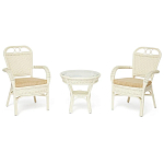 Комплект террасный из ротанга Eloise белый варинант исполнения - 1 | Loft Concept в Барнауле