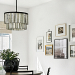 Люстра круглая с подвесками из натурального перламутра Nacre варинант исполнения - 3 | Loft Concept в Барнауле