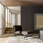 Дизайнерское кресло без подлокотников кожаное на металлическом каркасе PAULA Armchair варинант исполнения - 2 | Loft Concept в Барнауле