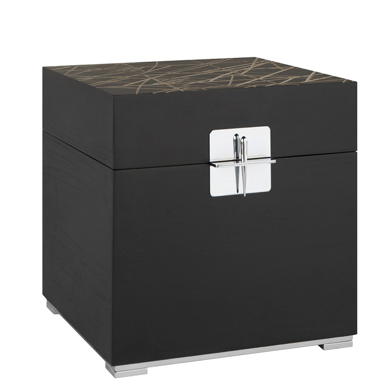 Сундук Silver Buckle Cube Черный Золотой Серебряный Сундук Silver Buckle Cube Черный Золотой Серебряный в Барнауле | Loft Concept