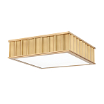 Потолочный светильник квадратный с гофрированным латунным абажуром Millennium варинант исполнения - 1 | Loft Concept в Барнауле