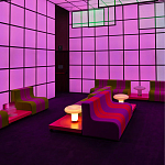 Дизайнерский кофейный стол на круглых ножках Poltronova T02 Pink Coffee Table варинант исполнения - 7 | Loft Concept в Барнауле