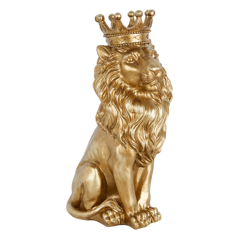 Статуэтка лев с детализированной гривой и изящной короной Lion Crown Золотой Статуэтка лев с детализированной гривой и изящной короной Lion Crown Золотой в Барнауле | Loft Concept