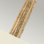 Люстра подвесная с широким белым текстильным абажуром и вертикальными декоративными элементами Hinkley варинант исполнения - 5 | Loft Concept в Барнауле