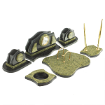 Настольный письменный набор из змеевика из 7-ми элементов Successful Leader варинант исполнения - 2 | Loft Concept в Барнауле