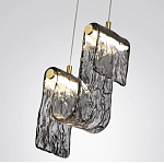 Подвесной светильник волнистой формы из фактурного стекла Wave варинант исполнения - 10 | Loft Concept в Барнауле