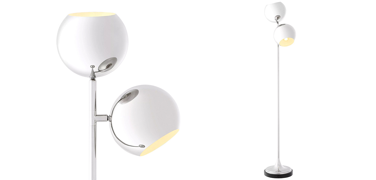 Торшер Eichholtz Floor Lamp Compton Nickel Торшер Eichholtz Floor Lamp Compton Nickel - Loft-Concept в Барнауле