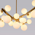 Люстра подвесная фигурная с белыми лампами в форме шара Felicitat варинант исполнения - 2 | Loft Concept в Барнауле