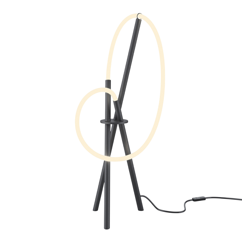 Настольный светильник Crochet Black 3000К 15Вт Черный Белый в Барнауле | Loft Concept 