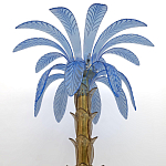 Торшер Glass Decorated Palm Floor Lamp Blue Листья Пальмы  варинант исполнения - 4 | Loft Concept в Барнауле