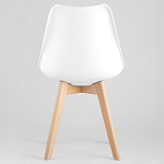 Стул с основой из пластика и мягким сиденьем Arvika White варинант исполнения - 5 | Loft Concept в Барнауле