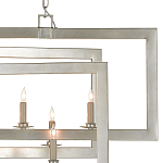 Люстра серебряная из пересекающихся прямоугольных элементов Intersecting Rectangles варинант исполнения - 1 | Loft Concept в Барнауле