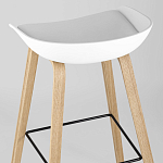 Барный стул на ножках из натурального дерева Boras White варинант исполнения - 6 | Loft Concept в Барнауле