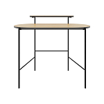 Стол письменный овальной формы с полкой LOUB WORKING TABLE BLACK OAK варинант исполнения - 1 | Loft Concept в Барнауле
