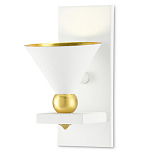 Бра с бело-золотыми плафоном в форме конуса Light Source варинант исполнения - 4 | Loft Concept в Барнауле