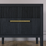 Прикроватная Тумбочка Primo с двумя ящиками Черный дуб варинант исполнения - 2 | Loft Concept в Барнауле