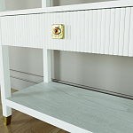 Стеллаж Elsa Dreams White со стеклянными полками и ящиком варинант исполнения - 5 | Loft Concept в Барнауле