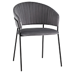 Стул в велюре серого цвета Horizon варинант исполнения - 1 | Loft Concept в Барнауле