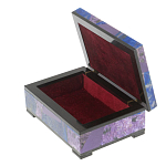 Шкатулка из натурального камня лазурит и чароит Stone Casket варинант исполнения - 3 | Loft Concept в Барнауле